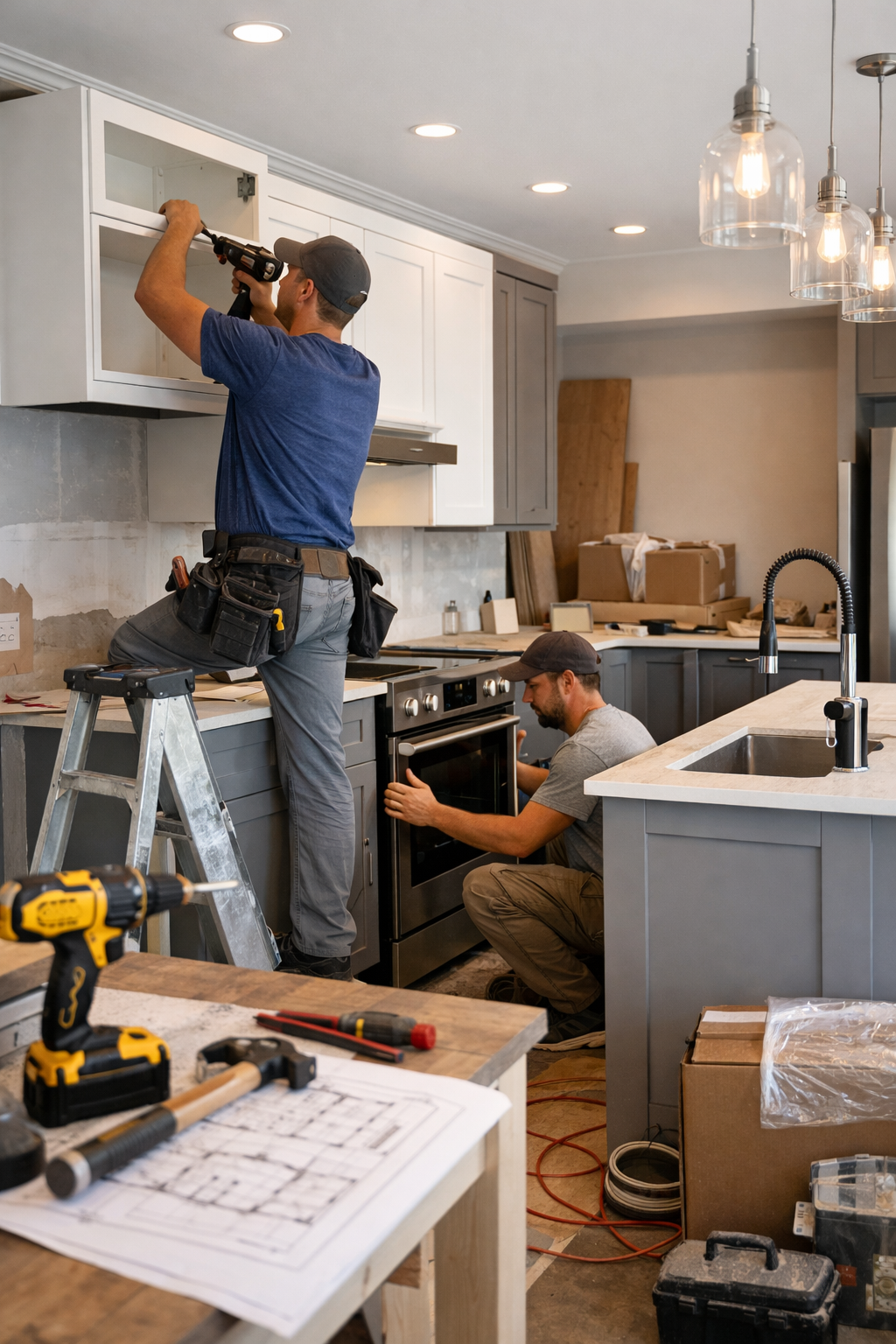 Kitchen renovation in progress